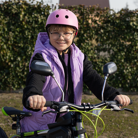 Kask rowerowy regulowany ochronny na rolki hulajnogę deskorolkę dla dzieci dorosłych 52-56 różowy