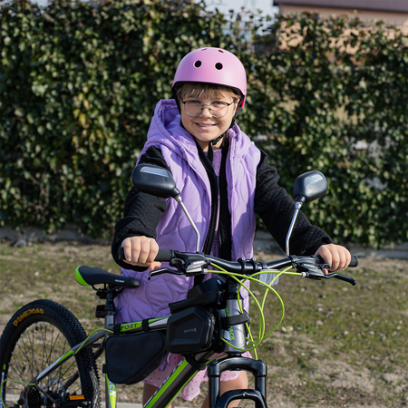 Kask rowerowy regulowany ochronny na rolki hulajnogę deskorolkę dla dzieci dorosłych 52-56 różowy