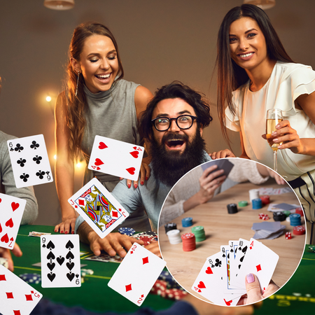 Poker zestaw do gry w POKERA TEXAS w walizce 300 szt. żetonów karty